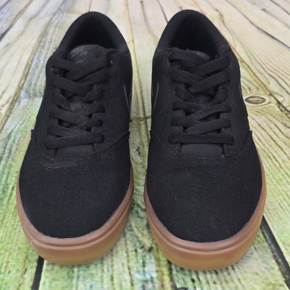 Nike SB Check Solarsoft Sneakers Mens 9 Black Gum Canvas Skate Shoes 843896-009 - Picture 6 of 10